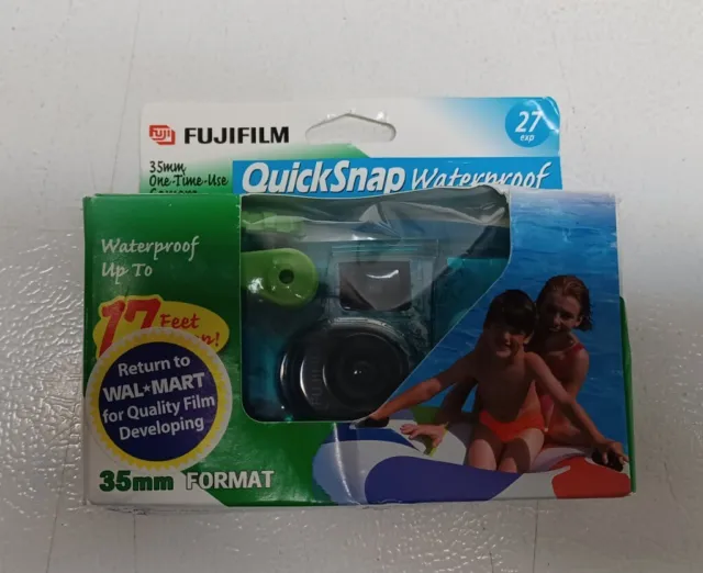 Cámara impermeable FujiFilm QuickSnap nueva en paquete expositor 35mm 27