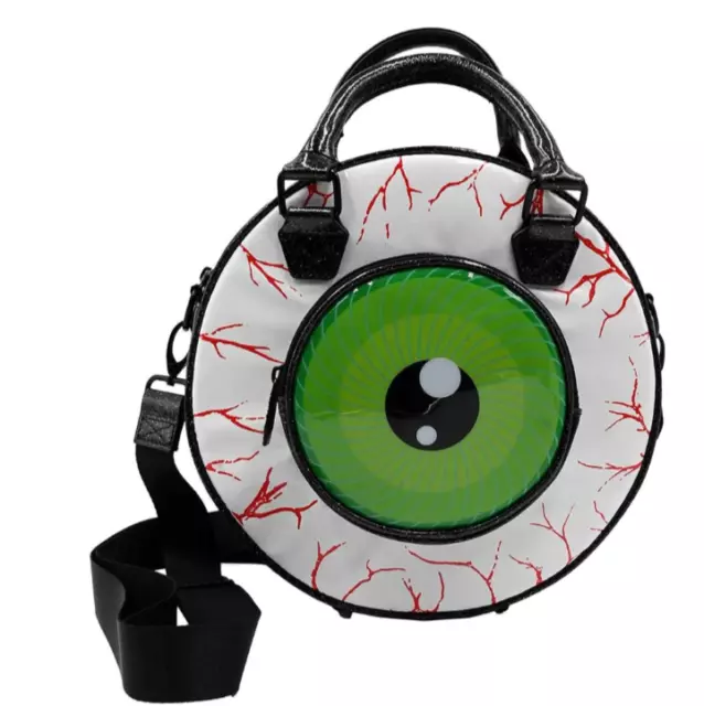 Kreepsville 666 Eyeball Black Glitter Backpack Purse Bag Handles Strap NWT Goth
