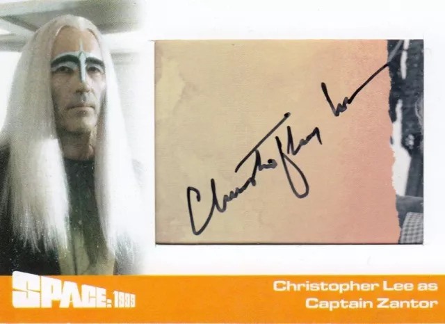 SPACE 1999 Series 2 Christopher Lee / Captain Zantor CL5 Cut Auto Autograph Card