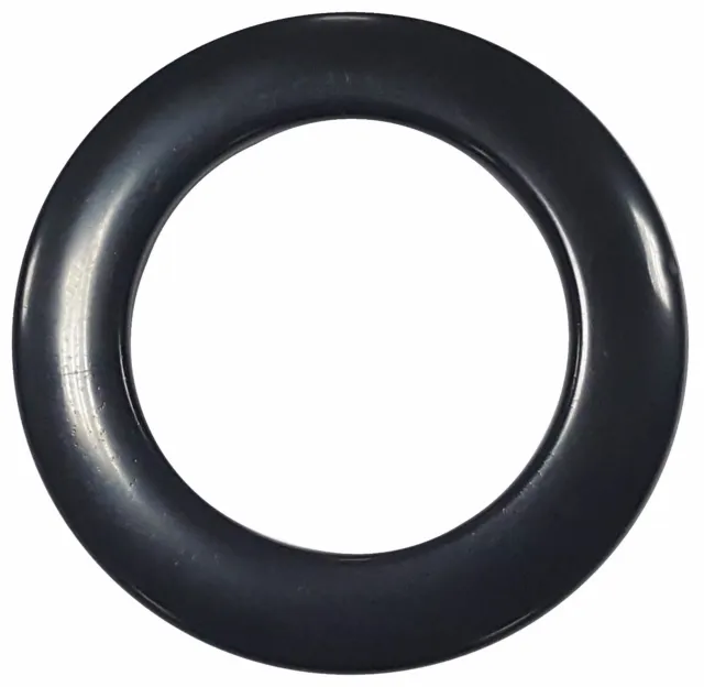 MICRON BLACK PLASTIC-ROUND CURTAIN GROMMET; PLAIN WASHER #12 (ID: 40mm) (12pcs)