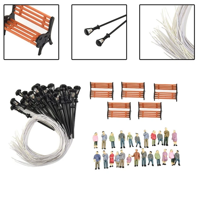 Figurines Personnes Train Modèle 49 Pack HO OO Banc Lampe Poste Figurines Perso