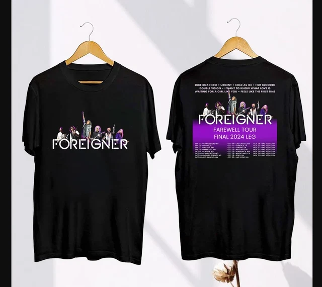 FOREIGNER FAREWELL TOUR 2024 TShirt, Foreigner Band 2024 Concert