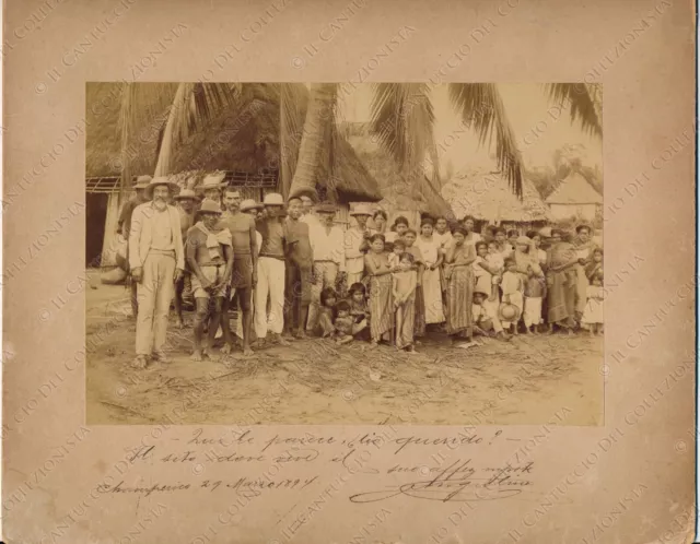 GUATEMALA 1894 Champerico Retalhuleu Village Tribe RARE Photo Photography