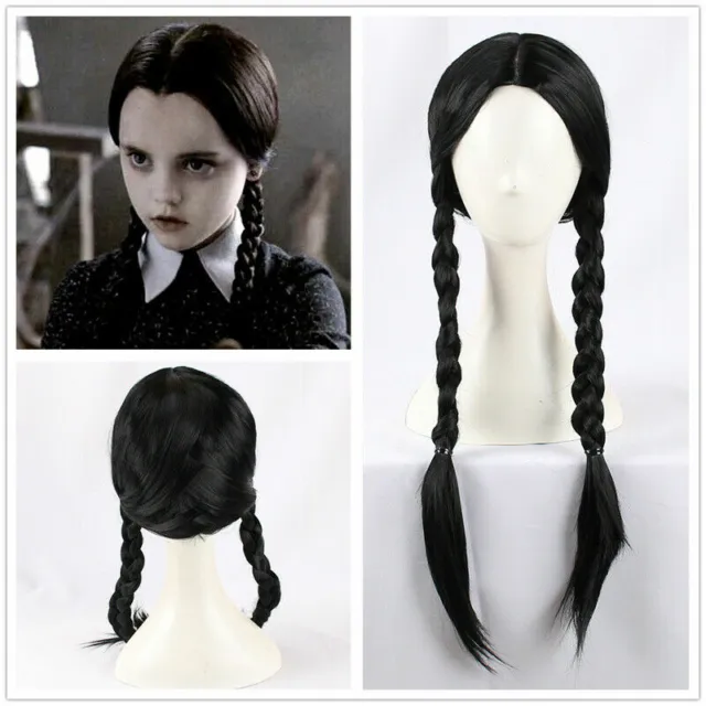 COSPLAY WIG FOR Addams Family Wednesday Enid Sinclair Q7D9 $17.57 ...