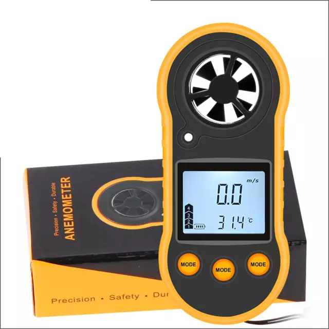 Anemometer Wind speed Handheld Digital Wind Speed Meter Portable Anemometer...