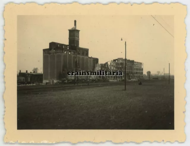 Orig. Foto Fabrik in zerstörtes WARSCHAU Praga Polen 1939