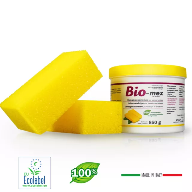 BIO-MEX 850gr Detergente Ecologico Multiuso. Sgrassa, pulisce e lucida. Atossico