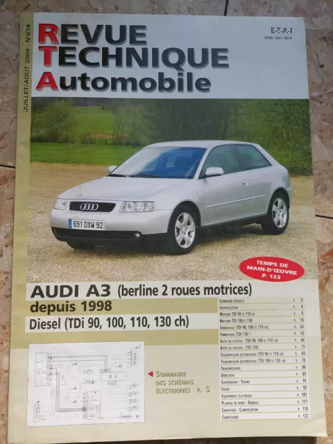 Audi A3 depuis 1998 - TDI : revue technique RTA 674