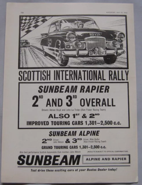 1964 Sunbeam Original advert