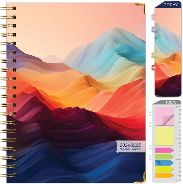 HARDCOVER ACADEMIC YEAR 2024-2025 Planner: (June 2024 through July 2025) 8.5"X11 $32.99 - PicClick