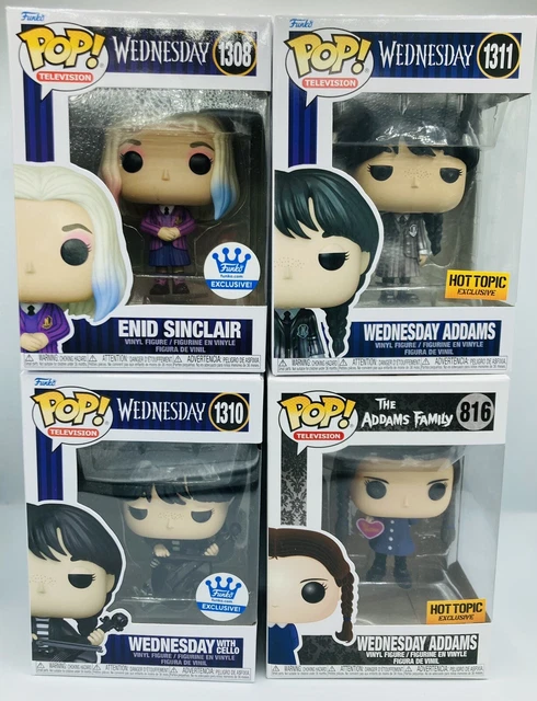 Funko Pop! Wednesday Addams Valentine; Cello; Metallic; Enid Sinclair Protectors