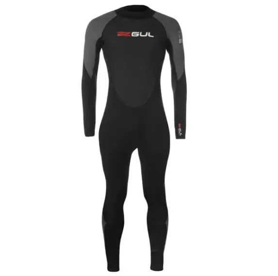 GUL Contour Full Wetsuit Men's, Black/Grey/Red, NEW / DAMAGED