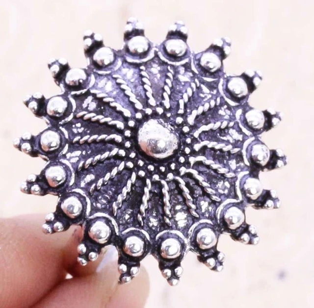 Antique Vintage 925 Silver Plated Handmade Ring of US Size 6.75 Ethnic