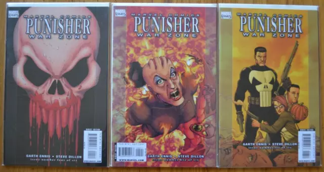 The Punisher War Zone # 4, 5, 6  Ennis Dillon Limited Series - Marvel Comics