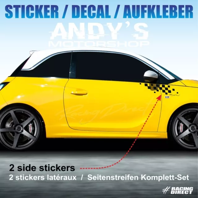 1x Streifen Aufkleber passend für Opel Corsa – gestickert