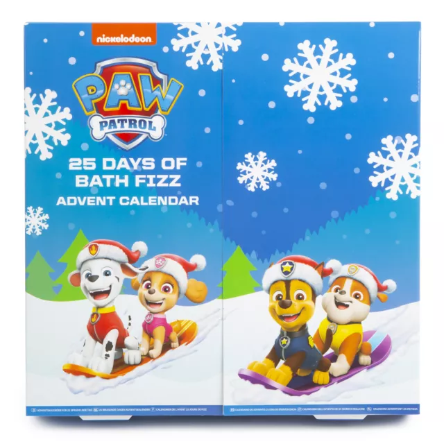 Paw Patrol 25 Days Of Bath Fizz Bubbly Advent Calendar Confetti Christmas Xmas