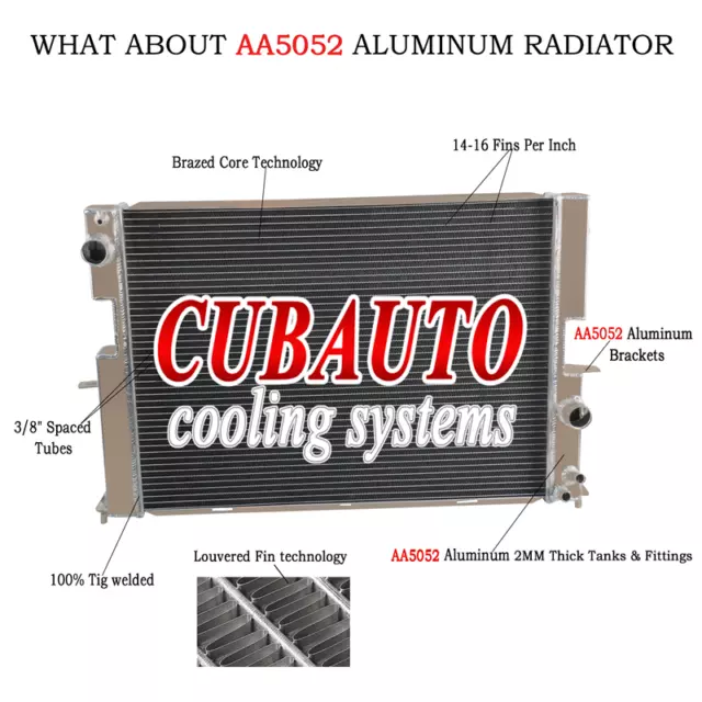 Fit LandRover Discovery 2.5 TD5 4X4 Diesel MT 98-04 3 Row Aluminium Radiator AU