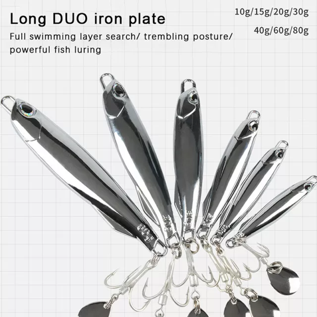 Fishing Spanish mackerel single and double hook iron plate electroplated mirror
