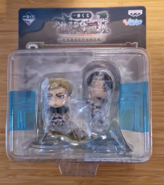 Attack On Titan Ichiban Kuji Banpresto Chibi Kyun-Chara Figures Levi & Erwin