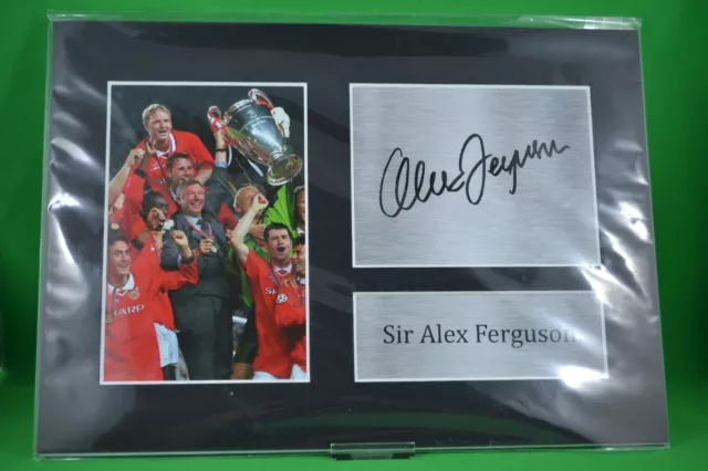 Sir Alex Ferguson A4 Printed Autograph Manchester United Gift Display Photo