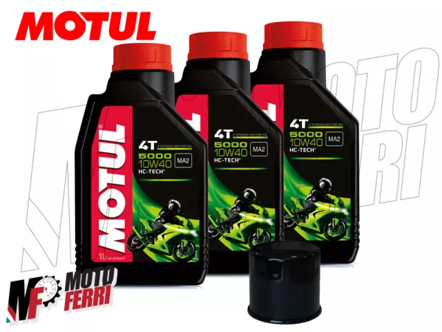 Mf1781 - Kit Tagliando 3 Lt Olio Motul 5000 10W40 Filtro Olio Ducati Aprilia