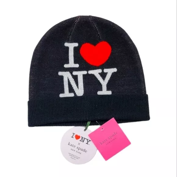 Kate Spade NY x I ❤ NY Beanie Hat Wool Blend OS