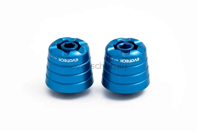 Contrepoids De Guidon Moto 22mm (7/8”) – Aluminium, Universel Yamaha/Honda/Kawasaki, Pack 2 + Anneaux Caoutchouc - 2