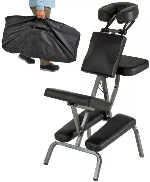 Chaise de massage pliante portable tattoo rembourrage épais charge 200kg + sac