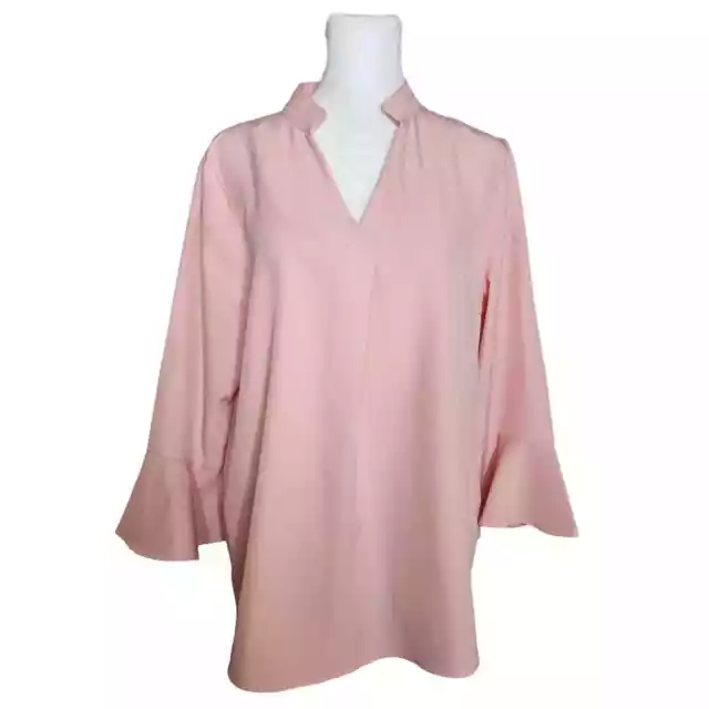 MISSLOOK women's pink blouse with bell sleeves size large