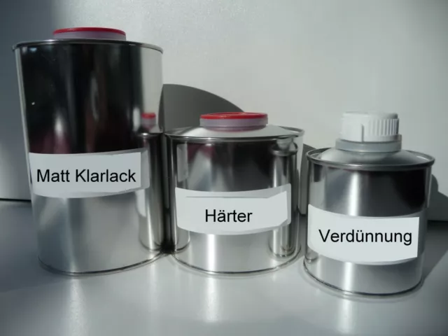 5,0 Liter Set 2K Hs Matte Clear Varnish Acrylic Car Paint Basecoat Lackpoint New