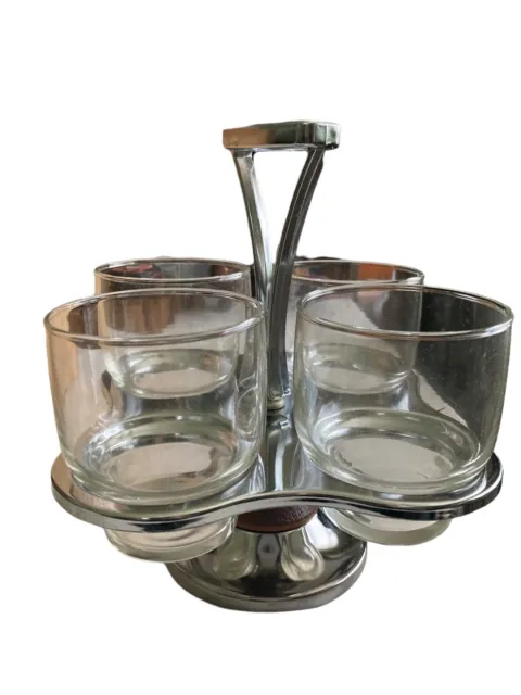 Vintage Westfield RELISH SUSAN # 6510 Chromium, Glass w/ Serving Spoons Nib