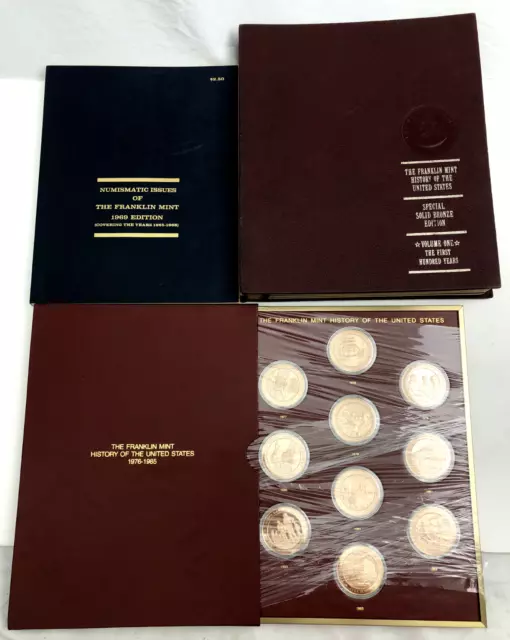 The Franklin Mint History of the US Bronze Coin Collection 1976-1985 Book 1969
