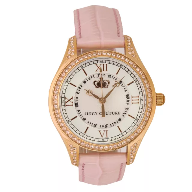 Juicy Couture Lively 1900742 Women's 40mm Baby Pink Leather Quartz Watch