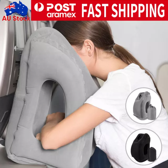 Inflatable Air Cushion Travel Pillow for Airplane Office Nap Rest Chin Neck Head