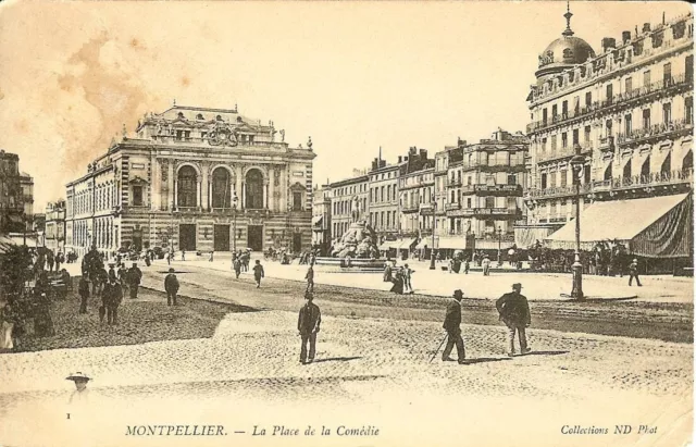 CPA - HERAULT - MONTPELLIER, La Place de la Comédie