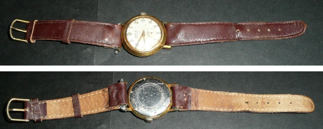 Étui De Montre Homme Vintage Plaqué Chrome - C&E Marshall - Dimensions 10x10x0,2 Mm - Occasion Classique