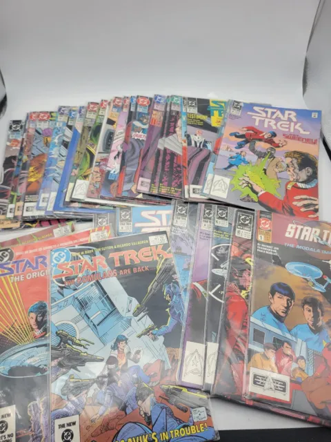 HUGE 32 LOT Star Trek Comic Books DC Comics 1984 to 1993  Mindmeld, tabukan etc.