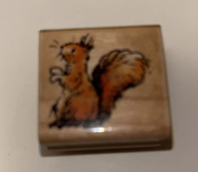 Ultra Rare """Penny Black Chatty Squirrel "" Rubber Stamp - Small 4 Cm