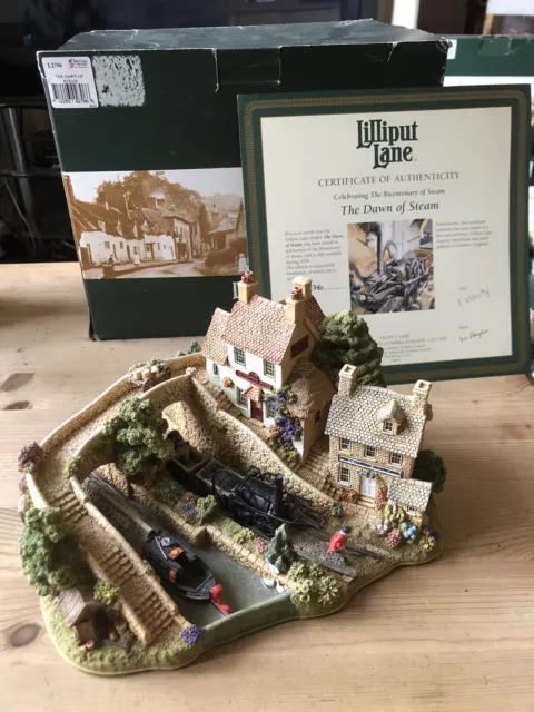 Lilliput Lane The Dawn Of Steam L2706 Limited Numbered Boxed With Deeds Exc