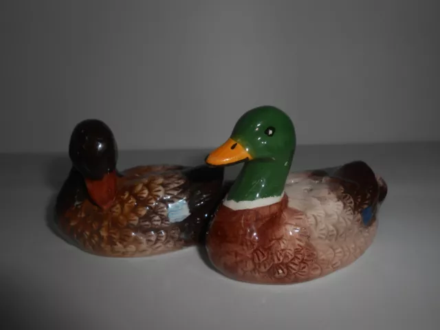 Vintage Salt & Pepper Ducks Ceramic Novelty Set Salt & Pepper