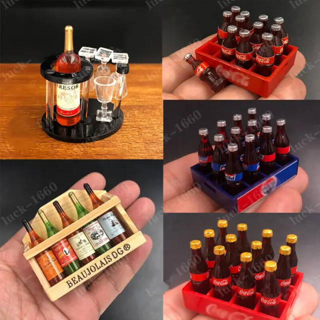 1/6 Wine Bottle Model & Cola Bottle Model for 12" Action Figure Scene Prop