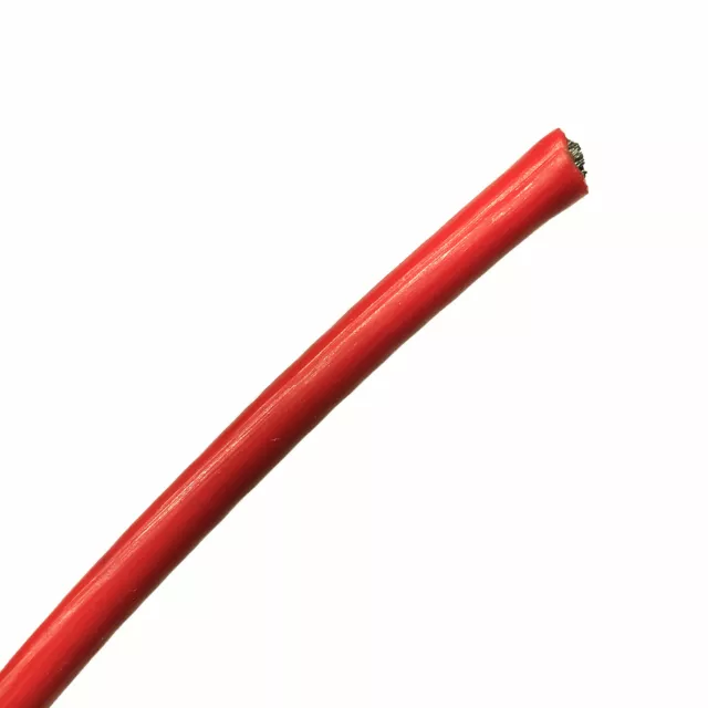 Red Vinyl Coated Galvanized Steel Utility Cable 1/8 - 3/16, 7x19, 1 - 70 ft Coil