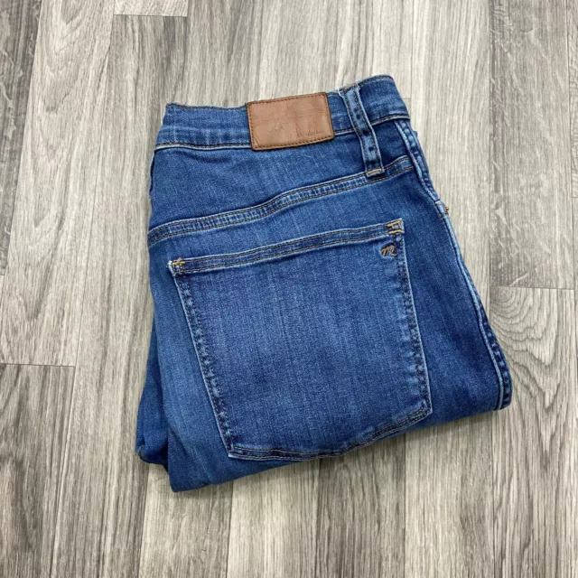 MADEWELL 10" High Rise Skinny Button Fly Blue Denim Jeans Women's Size 31