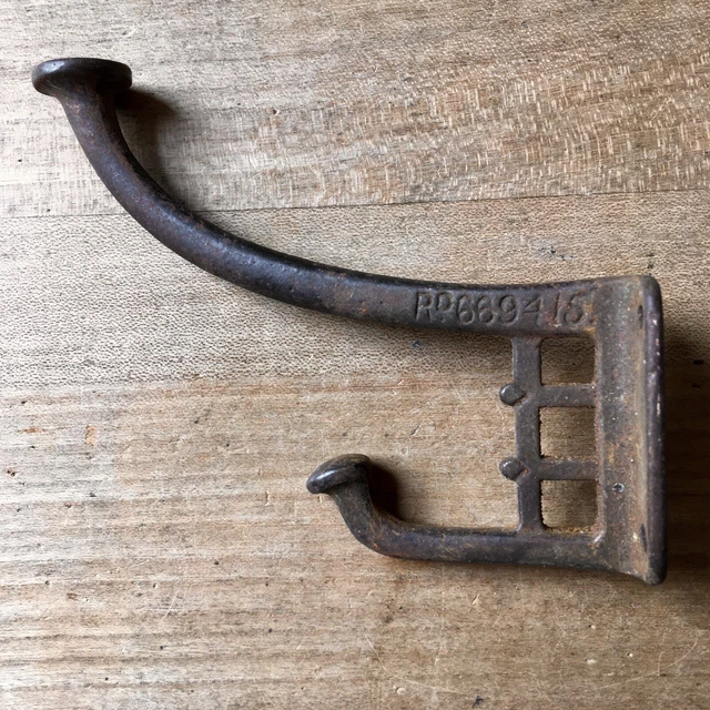 X1 Vintage Coat Hook Victorian Cast Iron (4 Available)