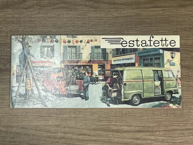 Superbe dépliant ancien publicitaire   "  renault   estafette   "  années 60