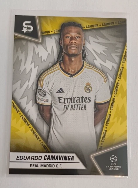 Carte Topps Déco Eduardo Camavinga Real Madrid 2024-25 - N°3/5, Near Mint, Autographe Sticker
