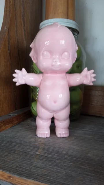 Vintage Naked Nude Pink Baby Kewpie Doll Ceramic Glazed Retro Pottery