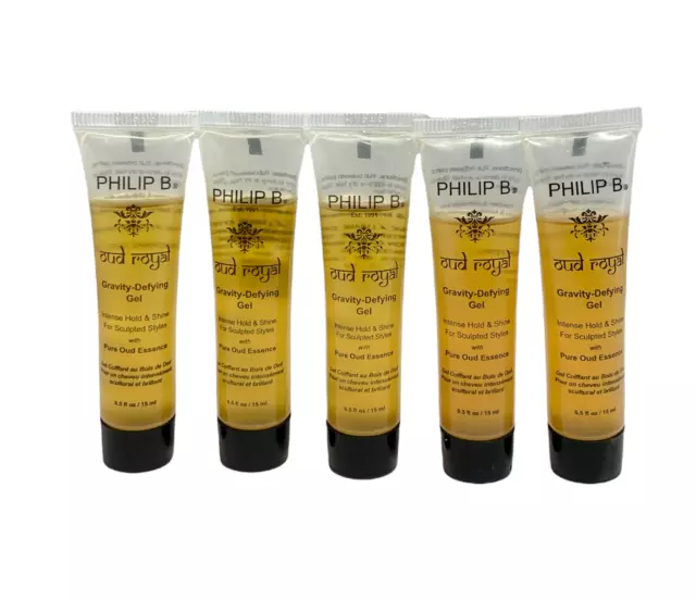 Philip B Gravity-Defying Gel Intense Hold & Shine 0.5oz./15ml New; Lot of 5