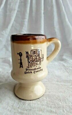 Amish Pennsylvania Dutch Country Vintage Miniature Souvenir Mug Cup Shot Glass