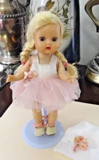 NASB Nancy Ann Storybook MUFFIE Blonde Braids No Brow SLW Doll as Ballerina 2437